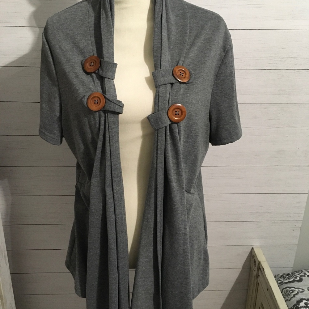 NWOT Gray Buttoned Women's Cardigan